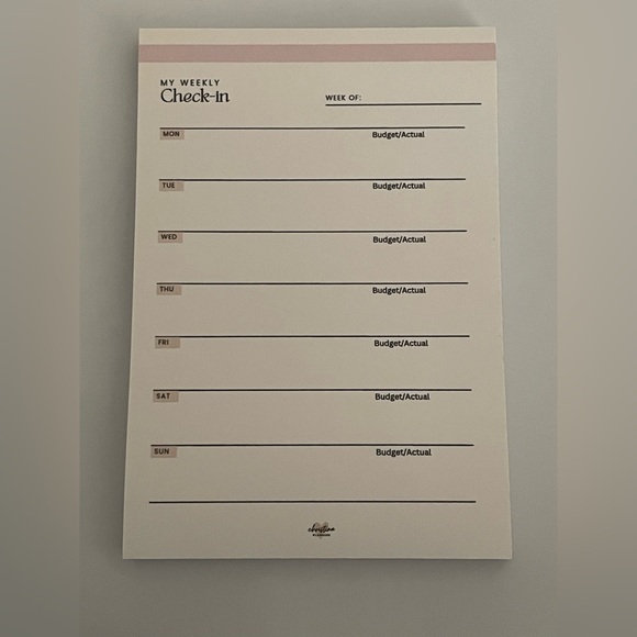 Weekly Check-In Planner Notepad - Picture 1 of 1